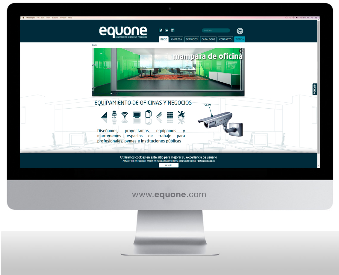 Imagen de la web, diseño web Albacete, Home Ecuone, programación y posicionamiento página web Equone