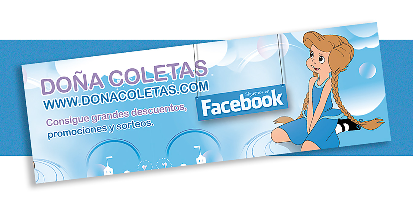 Diseño gráfico, vinilo Facebook Doña Coletas